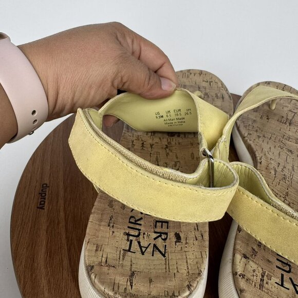 Naturalizer Yellow Faux leather Cork Bed‎ Sandals Size 8.5 - Picture 6 of 8